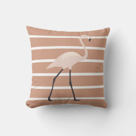 Flamingo Striped Kissen