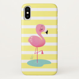 Flamingo & Stripes Telefonkoffer Case-Mate iPhone Hülle