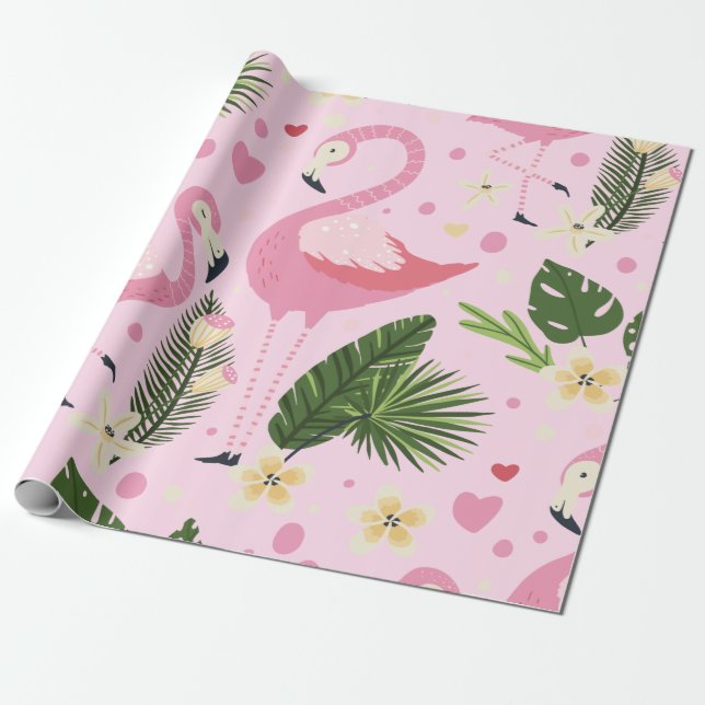 Flamingo Summer Collection 1 Design 8 Geschenkpapier (Ungerollt)