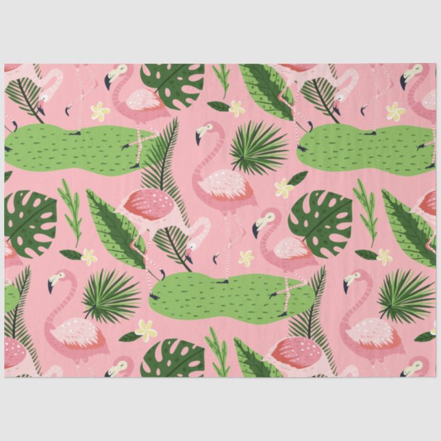 Flamingo Summer Collection ein Design 5 Seidenpapier (Vorderseite)
