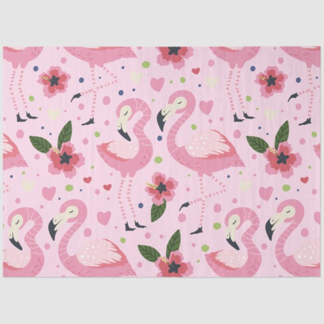 Flamingo Summer Collection ein Design 9 Seidenpapier (Vorderseite)