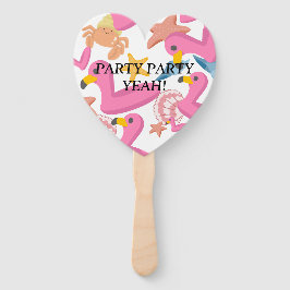 Flamingo summer party fächer