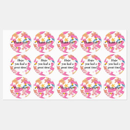 Flamingo summer party with text etiketten