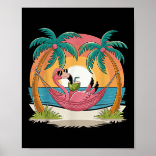 Flamingo Summer Vacation Family Matching Wiederseh Poster