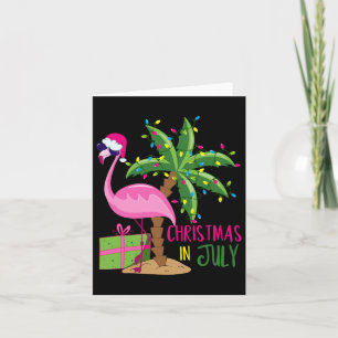 Flamingo Sungles Xmas Beach Tropisches Weihnachten Karte