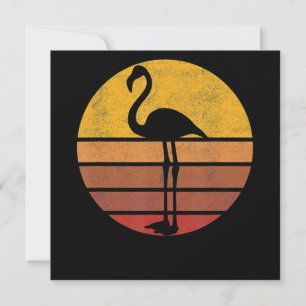 Flamingo Sunset Trendy Animal Silhouette Flamingo Einladung
