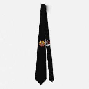 Flamingo Sunset Trendy Animal Silhouette Flamingo Krawatte