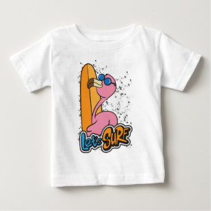 Flamingo Surfer Baby  T-shirt