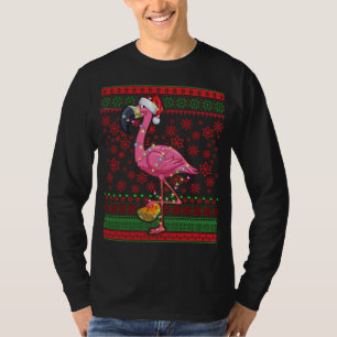 Flamingo Taco Weihnachtsmannmütze Mexican Tacos Ug T-Shirt
