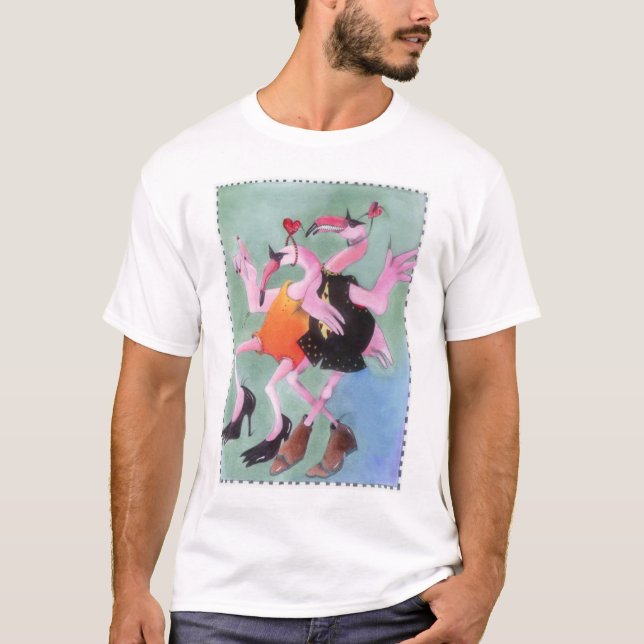 Flamingo-Tanz T-Shirt (Vorderseite)