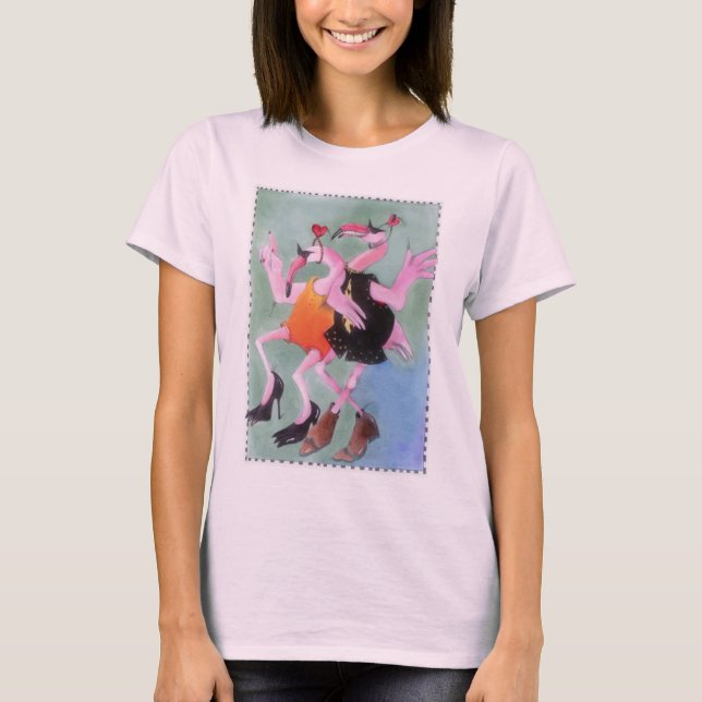 Flamingo-Tanz T-Shirt (Vorderseite)