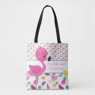 Flamingo-Taschentasche - personalisiert Tasche