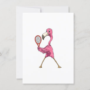 Flamingo Tennis Flamingo spielt Tennis Flamingo Einladung