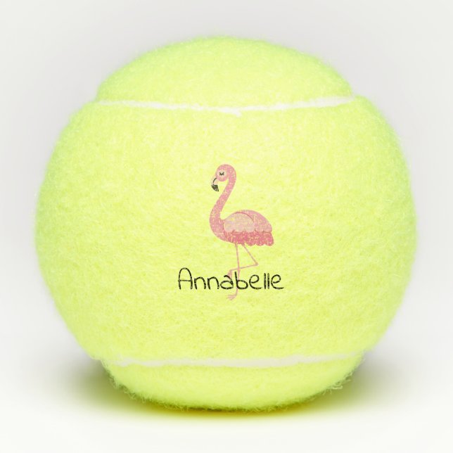 Flamingo Tennisbälle (Vorderseite)