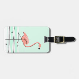 Flamingo-"Text" Gepäckanhängergrün Gepäckanhänger