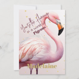 Flamingo Theme Pink Gold Geburtstag Einladung