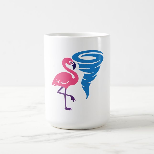 Flamingo Tornado Bold Moderne Graphic Art Kaffeetasse (Mittel)