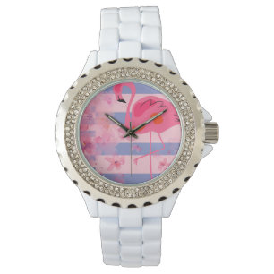 Flamingo Träumerei Armbanduhr