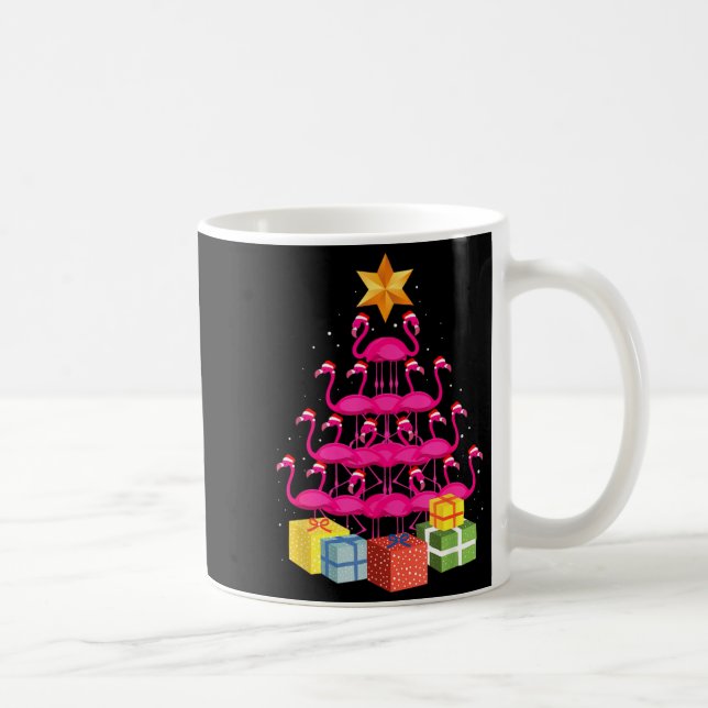 Flamingo Tree Funny Ugly Christmas  Kaffeetasse (Rechts)