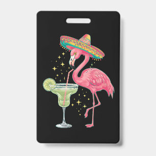 Flamingo trinkt Margarita Lustiger mexikanischer P Ausweis