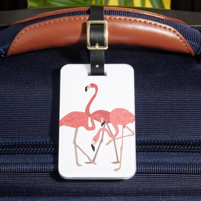 Flamingo Trio Gepäckanhänger (Vorderseite Insitu 2)