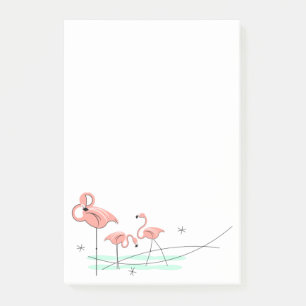 Flamingo-Trio Post-it Klebezettel
