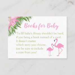 Flamingo Tropical Baby Showbuchkarte Platzkarte