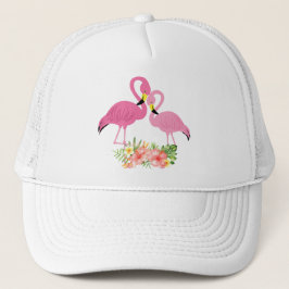 Flamingo Tropical Baseball Cap Trucker Hat Truckerkappe
