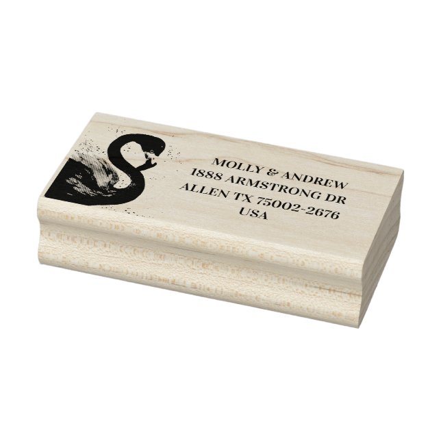 Flamingo Tropical Bird Wedding Rücksendeadresse Gummistempel (Stempel)