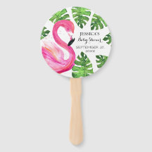 Flamingo Tropical Blätter Baby Dusche Party