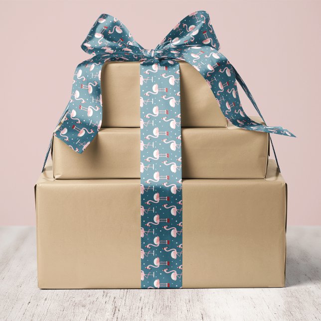 Flamingo Tropical Christmas Satinband (Von Creator hochgeladen)