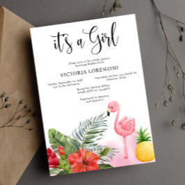 Flamingo Tropical Es ist eine Girl Baby Dusche Einladung