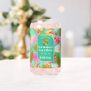 Flamingo Tropical Garden Aquamarin Dosenglas