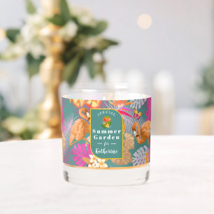 Flamingo Tropical Garden Türkis Whiskyglas