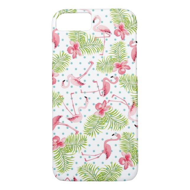 Flamingo Tropical iPhone Case Cover (Rückseite)