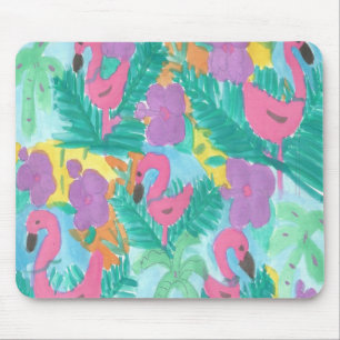 Flamingo Tropical Jungle Pattern Mousepad