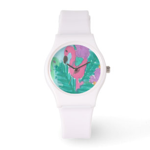 Flamingo Tropical Jungle Watch Armbanduhr