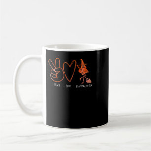 Flamingo Tropical Peace Love Flamingoween Orange F Kaffeetasse