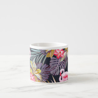 Flamingo Tropical: Sommer nahtloses Muster Espressotasse
