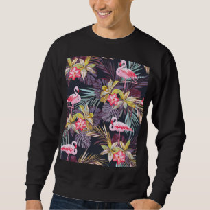 Flamingo Tropical: Sommer nahtloses Muster Sweatshirt