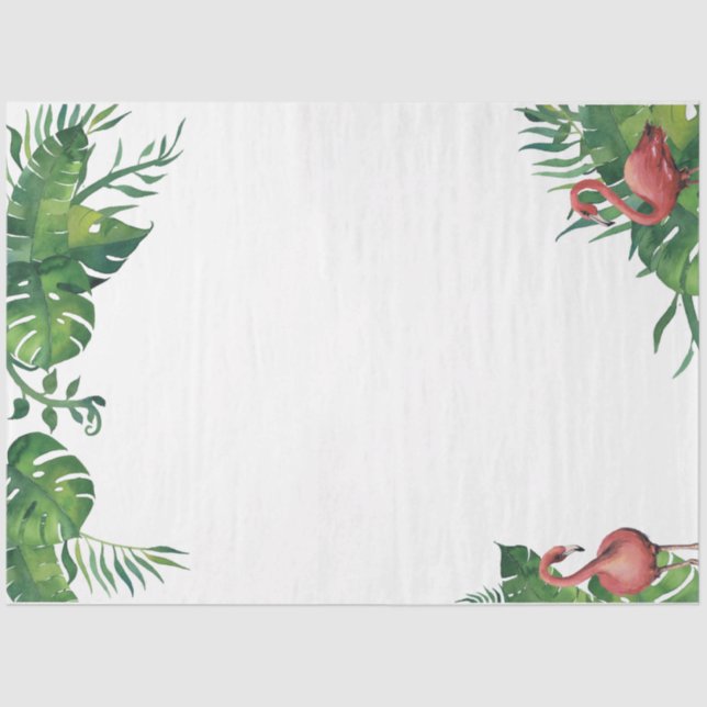 Flamingo Tropical Vibes Serie Design 5 Seidenpapier (Vorderseite)
