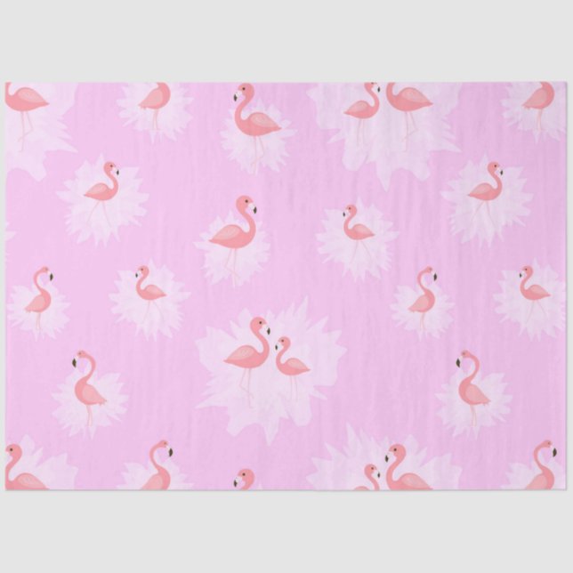 Flamingo Tropical Vibes Series Design 16 Seidenpapier (Vorderseite)