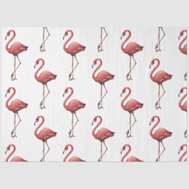 Flamingo Tropical Vibes Series Design 2 Seidenpapier (Vorderseite)