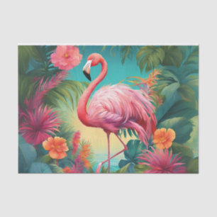 Flamingo Tropics Decoupage Tissue Paper Seidenpapier