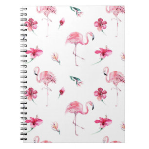Flamingo Tropics Sommer Insel Chic Hibiskus Rosa Notizblock