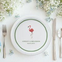 Flamingo Tropics Strand Küsten Retro-Hochzeit