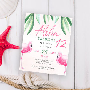 Flamingo tropische Aloha Kinder Budget Geburtstags