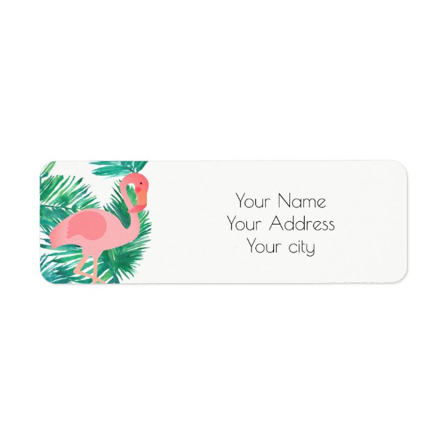 Flamingo-tropische Blätter (Vorne)