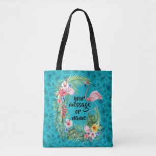 Flamingo tropische, blühende Tasche