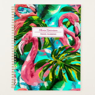 Flamingo Tropischer Name und Thema Planer